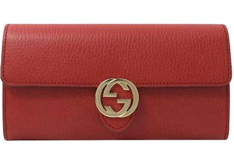 gucci red continental wallet